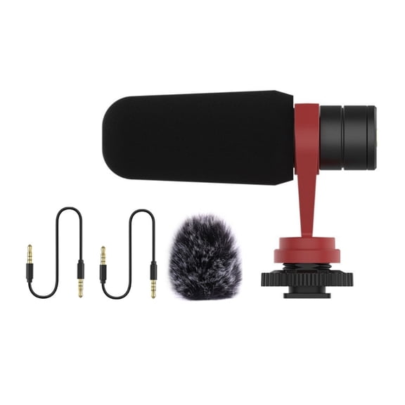 Interviewing Microphone with 3.5mm Port For Smartphone Camera Streaming Broadcast