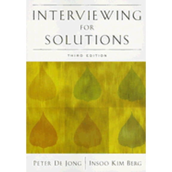 Interviewing for Solutions (Paperback) by Peter De Jonge, Insoo Kim Berg