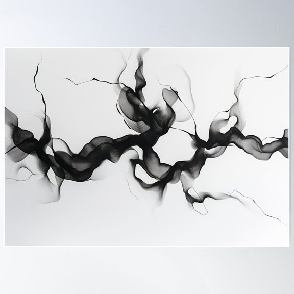 Interwoven Essence - Symbiotic Reverberations Collection Poster Wall Art, Modern Wall Decor For Living Room Bedroom, 24x36 UNFRAMED