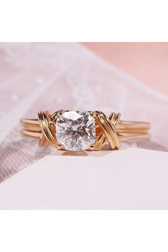 Interwoven Pattern Spot Drill Zircon Ring: Geometric Alloy Rings for Women, Gift Jewelry