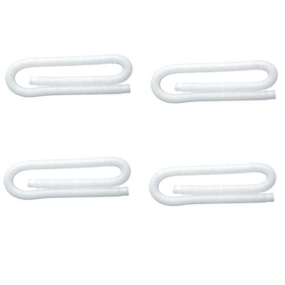 Intex 1.25 inch diameter accessory pool pump replacement hose, 59 inch long, white, 4 pack