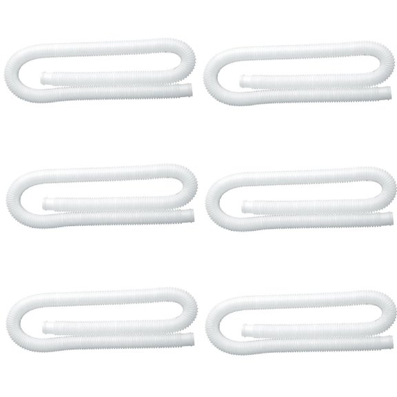 Intex 1.25 Inch Diameter Accessory Pool Pump Replacement Hose 59In Long (6 Pack)