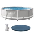 thumbnail image 1 of Intex 10 Foot x 30 Inches Pool w/ 10-Foot Round Above Ground Pool Cover, 1 of 8
