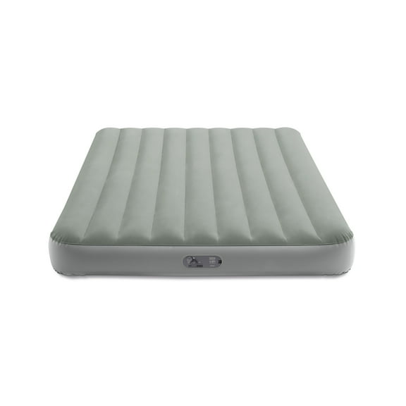 Intex 10" Queen Standard Dura-Beam Airbed Mattress with Built in Pump