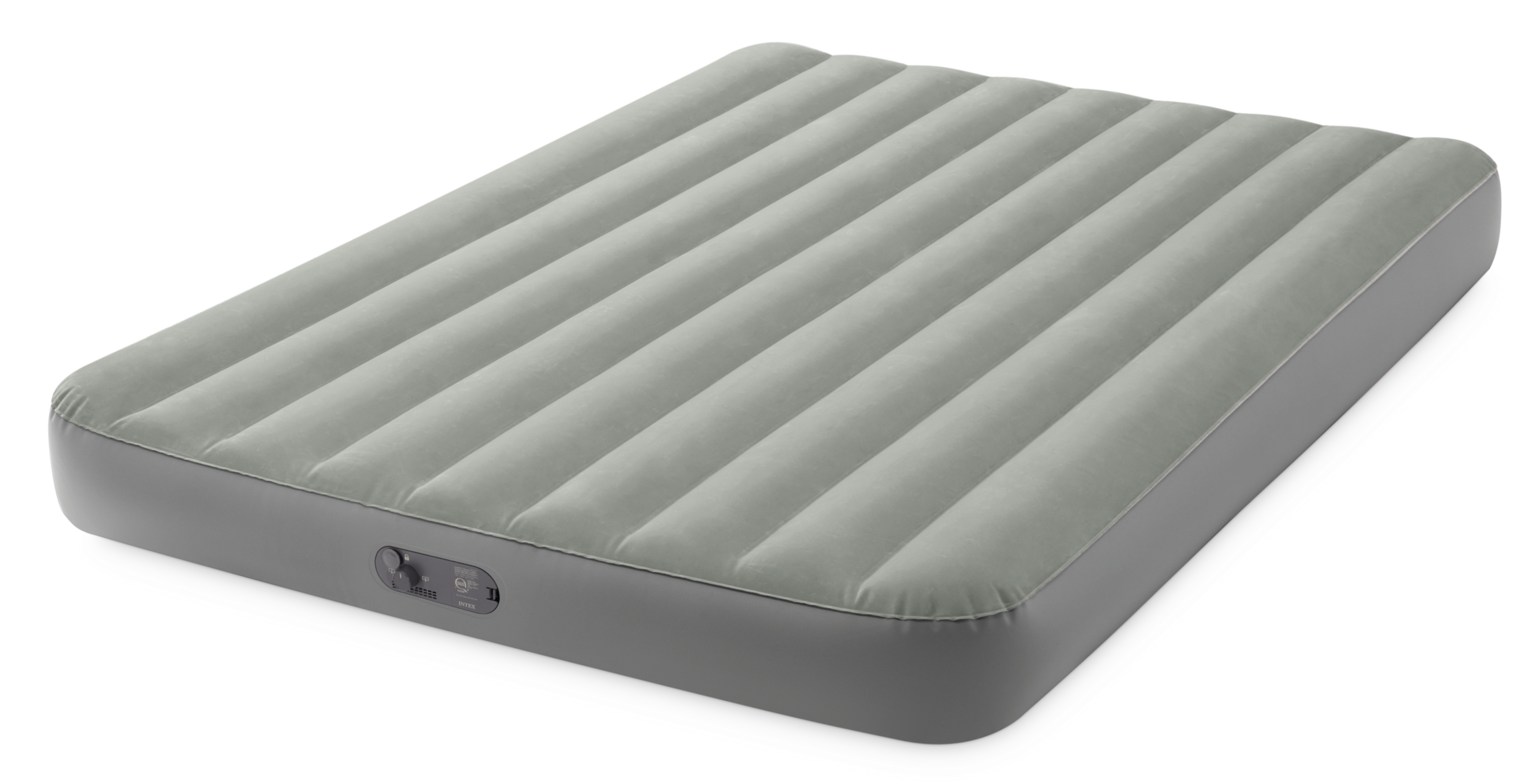 Intex 10" Queen Standard Dura-Beam Airbed Mattress with Built in Pump