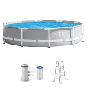 Intex 10' x 30" Above Ground Swimming Pool w/ 330 GPH Filter Pump & Pool Ladder