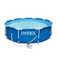 thumbnail image 1 of Intex 10ft x 30in Metal Frame Above Ground Swimming Pool Set with Filter Pump, 1 of 8