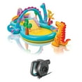 thumbnail image 1 of Intex 11' x 7.5' x 44" Dinoland Play Center Kiddie Swimming Pool w/ air pump, 1 of 13
