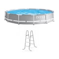 thumbnail image 1 of Intex 12 Foot Prism Frame Above Ground Swimming Pool with Pump & Pool Ladder, 1 of 7