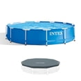 thumbnail image 1 of Intex 12 Foot x 30 In. Above Ground Pool & Intex 12 Foot Round Pool Cover, 1 of 11