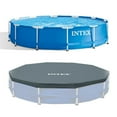 thumbnail image 1 of Intex 12 Foot x 30 In. Above Ground Pool & Intex 12 Foot Round Pool Cover, 1 of 8