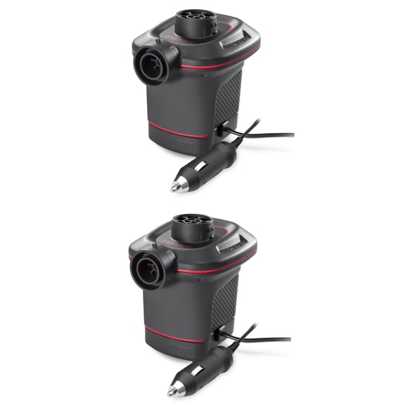 Intex 12 Volt Quick-Fill DC Car Electric Inflatable Float & Air Bed Pump (2)