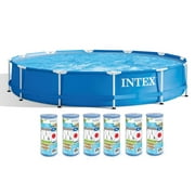 Intex 12 x 30" Metal Frame Set Swimming Pool with 530 GPH Pump & Filters 28211EH