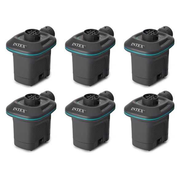 Intex 120V AC Electric Quick Fill Air Pump with 3 Nozzles, 6 Pack