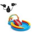 thumbnail image 1 of Intex 120V Quick Fill AC Electric Air Pump & Intex Rainbow Ring Kiddie Pool, 1 of 10