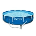 thumbnail image 1 of Intex 12ft x 30in Metal Frame Above Ground Round Family Swimming Pool Set & Pump, 1 of 8
