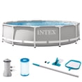 thumbnail image 1 of Intex 12ft x 30in Prism Frame Above Ground Swimming Pool and Maintenance Kit, 1 of 7