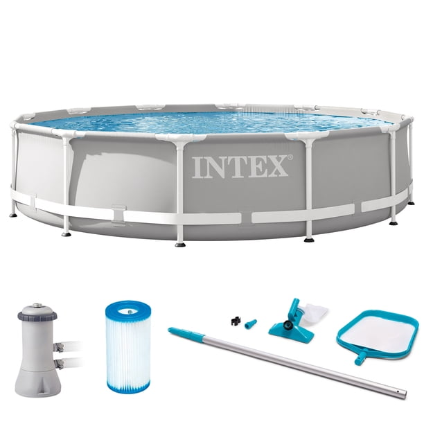 Intex 12ft x 30in Prism Frame Above Ground Swimming Pool and
