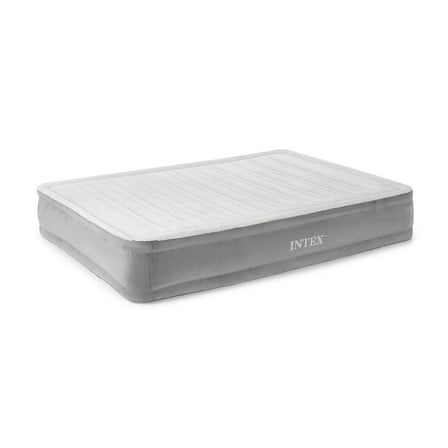 Intex 13in Queen Dura Beam Plus Series Mid Rise Airbed Mattress with Built In Pump