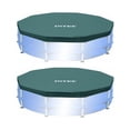 thumbnail image 1 of Intex 15 Foot Round Frame Easy Set Above Ground Swimming Pool Cover (2 Pack), 1 of 3