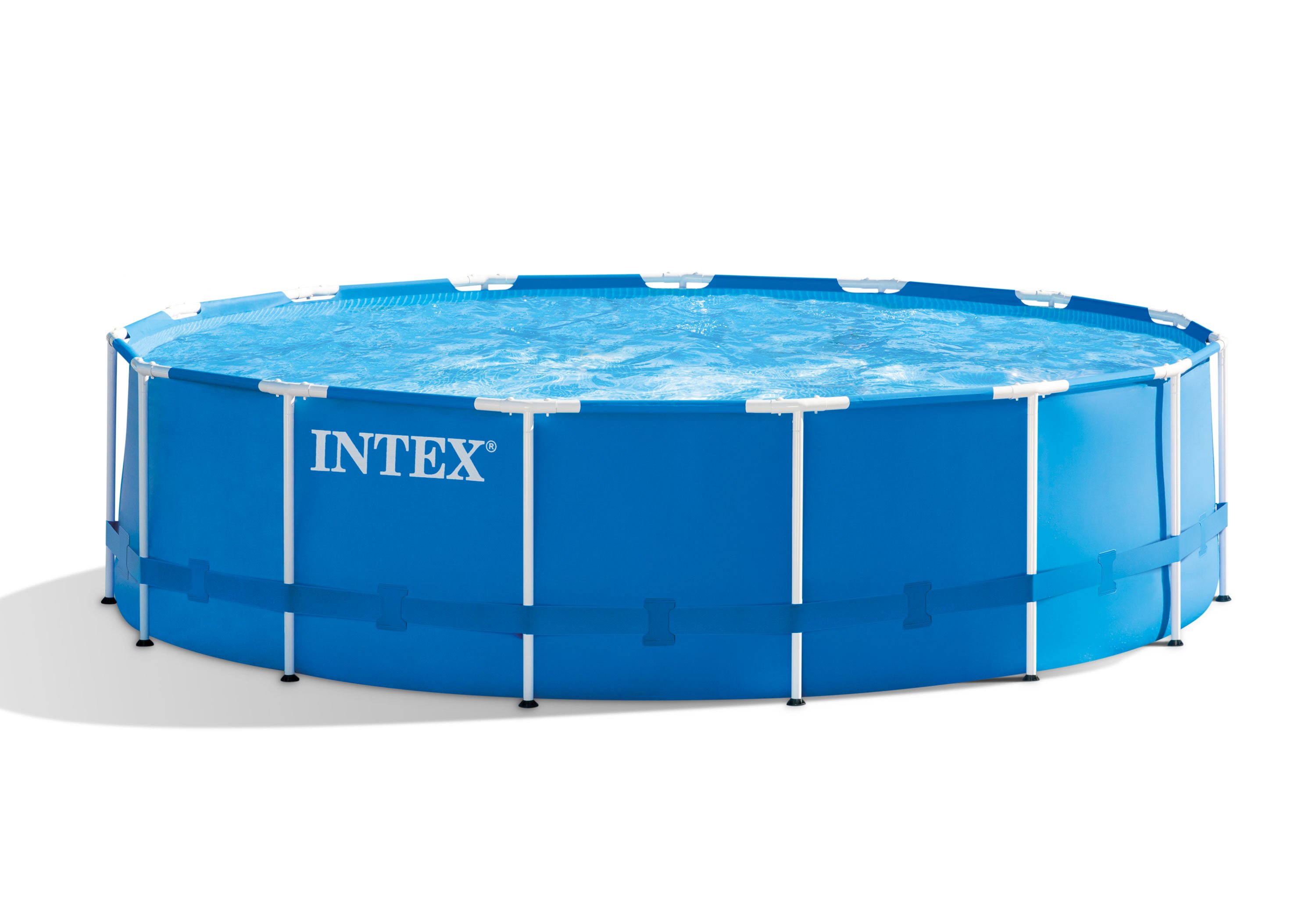 Intex 15' x 48" Metal Frame Above Ground Pool with Filter Pump - image 1 of 7