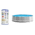 thumbnail image 1 of Intex 15ft x 15ft x 48in Above Ground Pool Set & Filter Pump Cartridge(6 Pack), 1 of 13