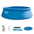 thumbnail image 1 of Intex 15ft x 48in Easy Set Above Ground Inflatable Pool w/ Pump and Solar Cover, 1 of 10
