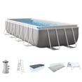 thumbnail image 1 of Intex 16' x 42" Frame Rectangular Above Ground Swimming Pool Set w/ Canopy, 1 of 7