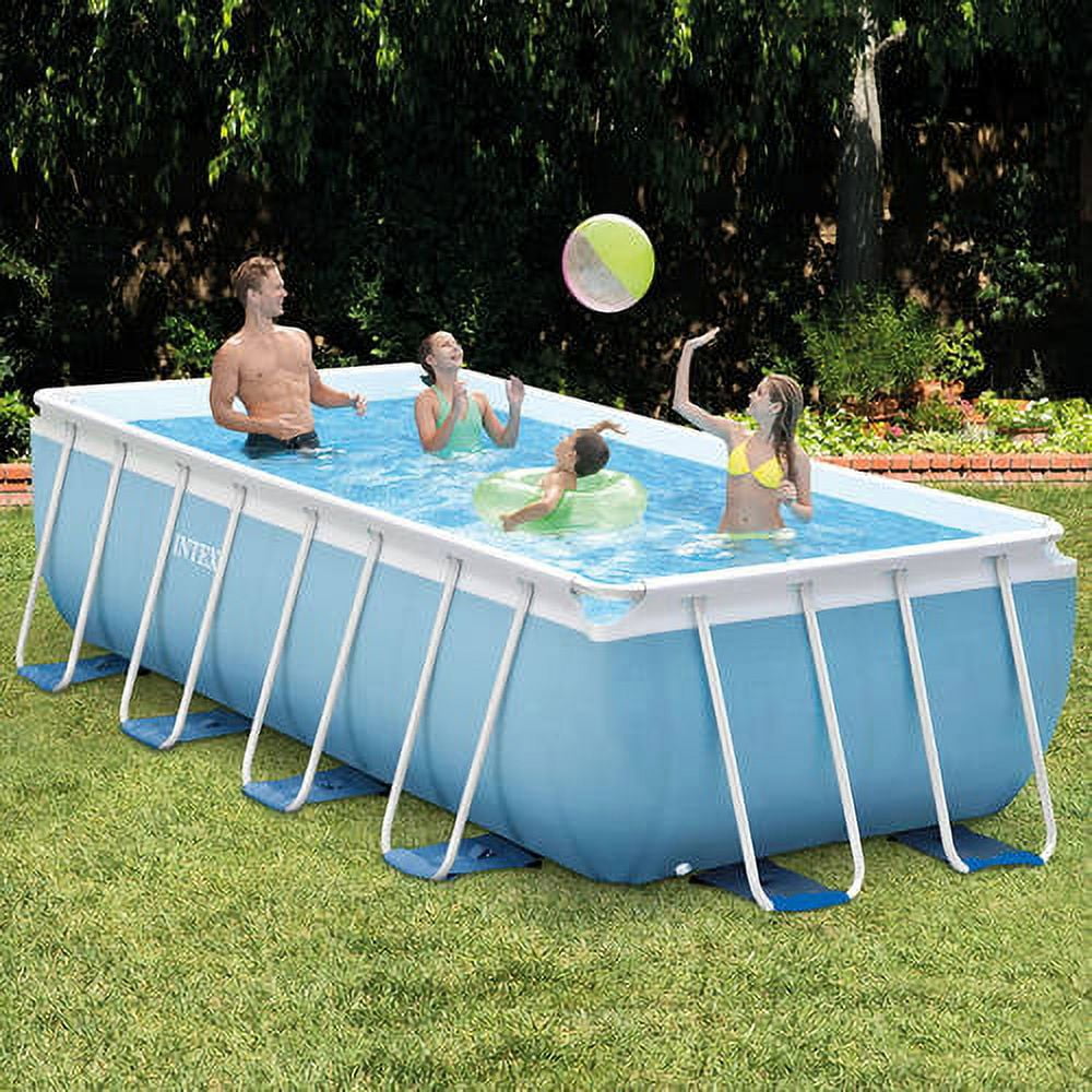 Intex 16 X 8 X 42 Rectangular Prism Frame Above Ground Pool With