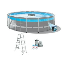 Intex 17' Xx48" Clearview Prism Frame Above Ground Swimming Pool Set with Pump