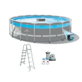 Gasky 15FT Swimming Pool Metal Frame Rectangular Frame Outdoor Backyard Above Ground Family Teenagers Splash