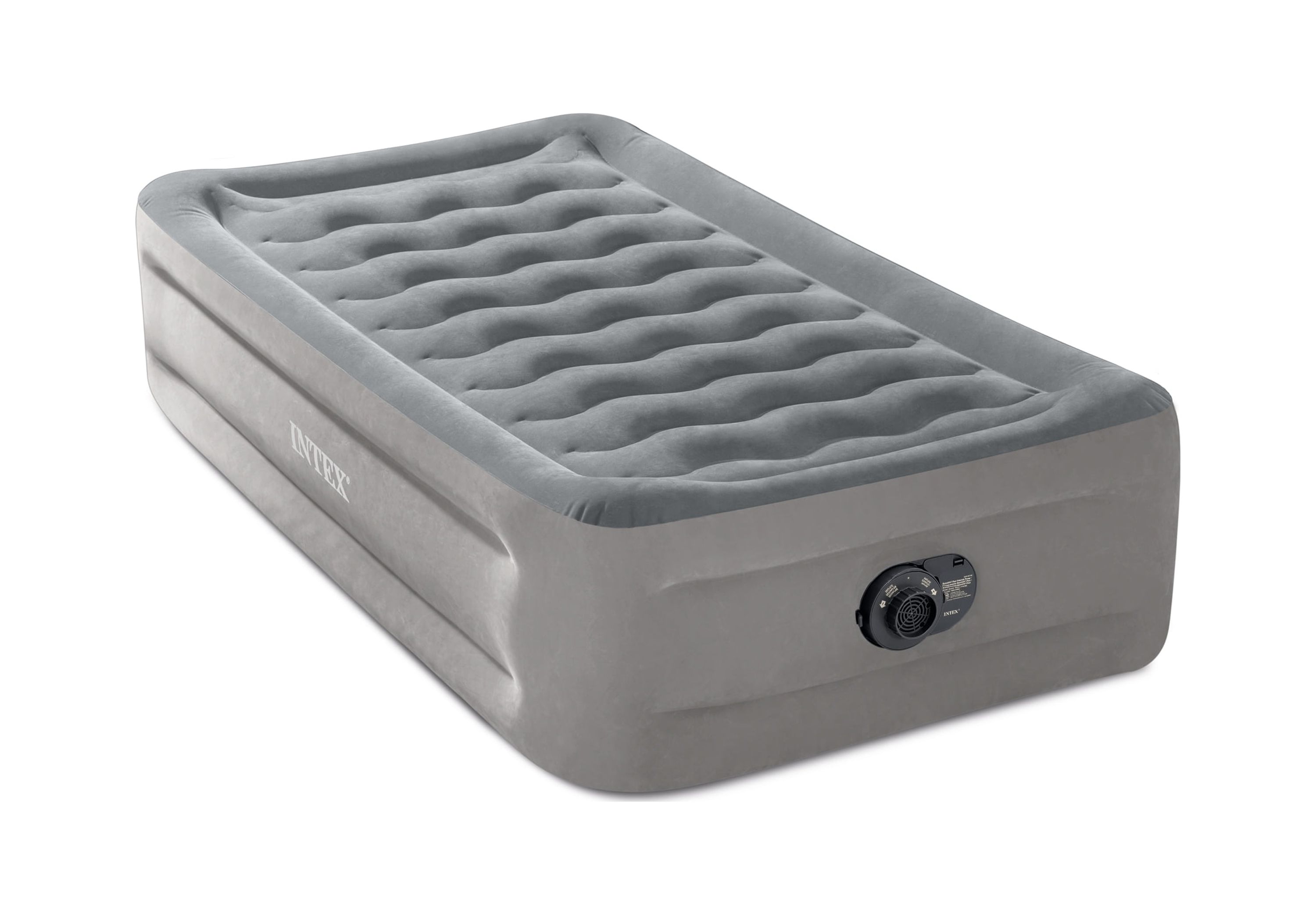 Intex 18" High Comfort Plush Raised Air Mattress Bed with Built-in Pump - Twin - image 1 of 16