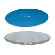 Intex 18' Round Easy Set Solar Vinyl Cover with 18' Debris Cover for Swim Pools