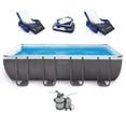 thumbnail image 1 of Intex 18' x 9' x 52" Ultra Frame Rectangular Above Ground Pool Set with Floats, 1 of 12