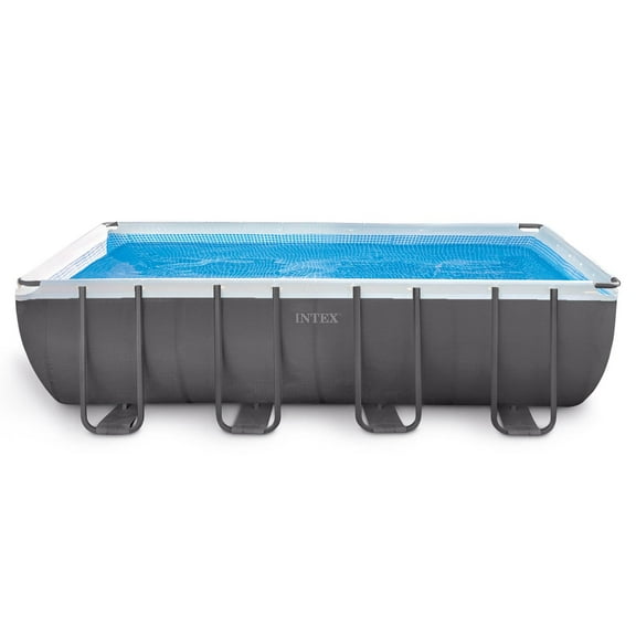 Intex 18' x 9' x 52" Ultra Frame Rectangular Above Ground Swimming Pool with Sand Filter Pump