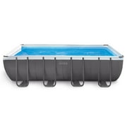 Intex 18 x 9 x 52 Ultra Frame Rectangular Above Ground Swimming Pool with Sand Filter Pump
