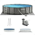 thumbnail image 1 of Intex 18ft x 48in Prism Steel Frame Pool Set with Cover, Ladder, Pump, 1 of 11