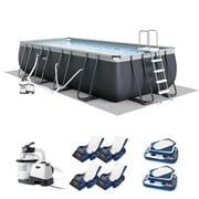 INTEX 18ft x 9ft x 52in Ultra XTR Above Ground Pool, Floats (4 Pack), Coolers (2 Pack)
