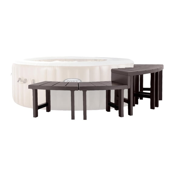 Intex 28515E Set of 4 PureSpa Benches, Accessories Compatible with 4 Person Spas