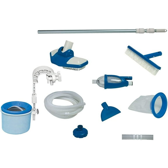 Intex 2-Piece Deluxe Cleaning Kit includes Surface Skimmer and Deluxe Maintenance Kit