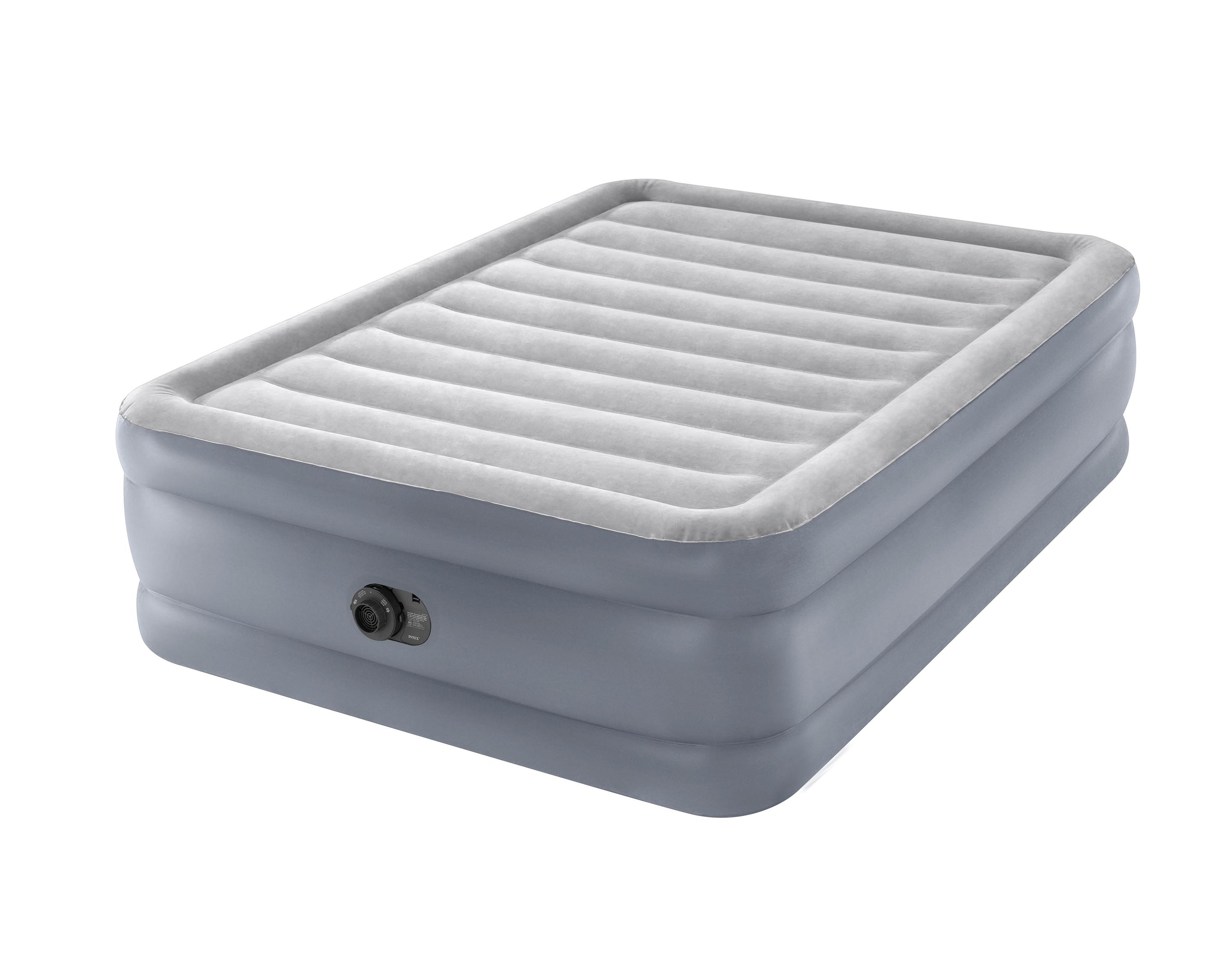 Intex 20" Dura-Beam Deluxe Raised Air Bed Mattress with Internal Pump - Queen - image 1 of 14