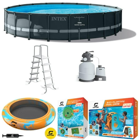 Intex 20' x 52" Ultra XTR Frame Above Ground Swimming Pool Set w/ Pump Including Pool Games