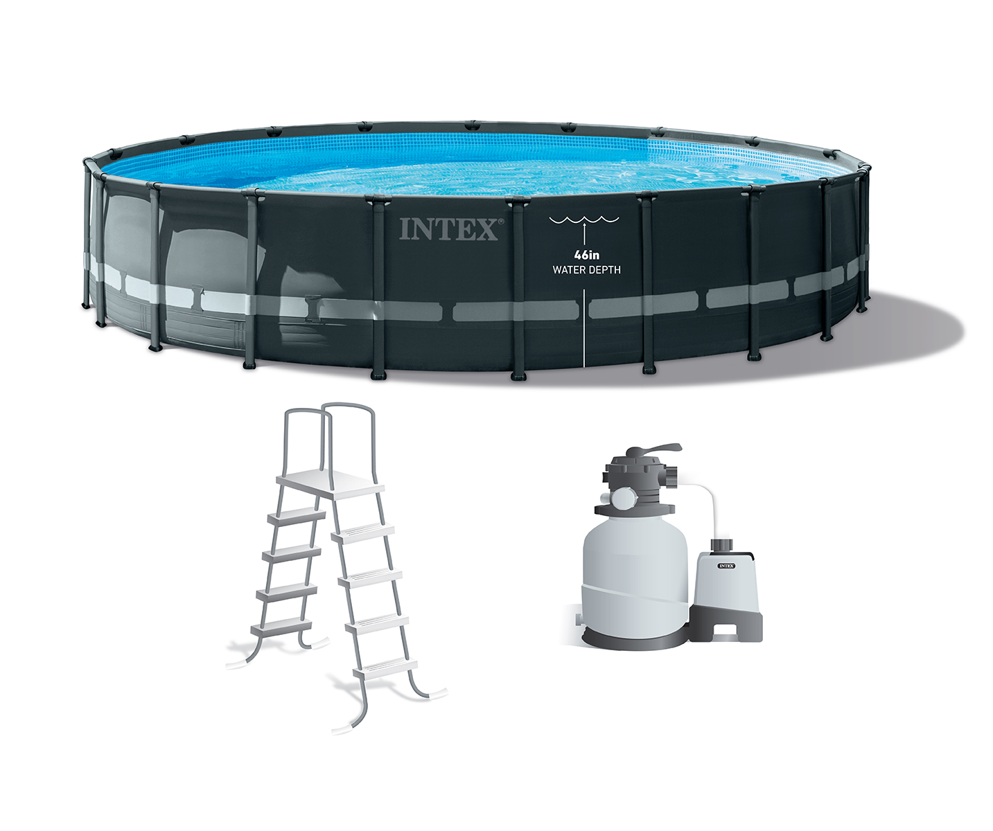 Walmart Above Ground Pools 18 X 48 Funsicle 18 ft Crystal Vue Oasis Designer Pool, Round Above Ground
