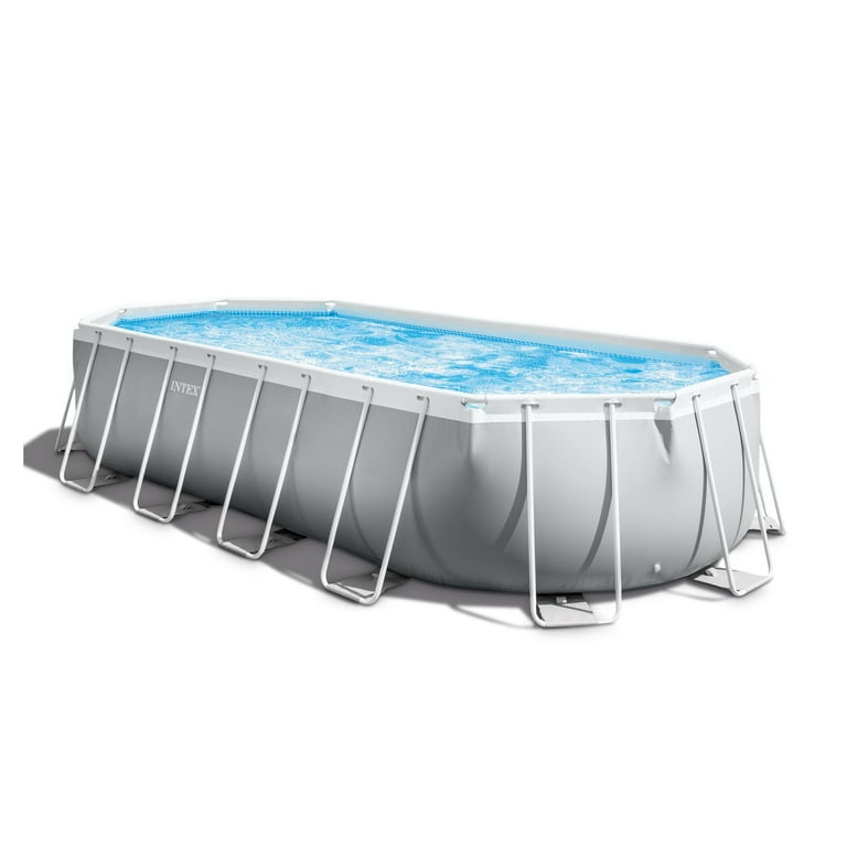 Intex 20'x10'x48 Prism Frame Oval Pool Set with Volleyball Game