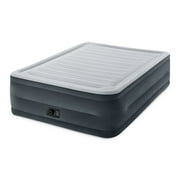 Intex 22 Queen Comfort Plush High Rise Durabeam Airbed Mattress with Built-In Pump