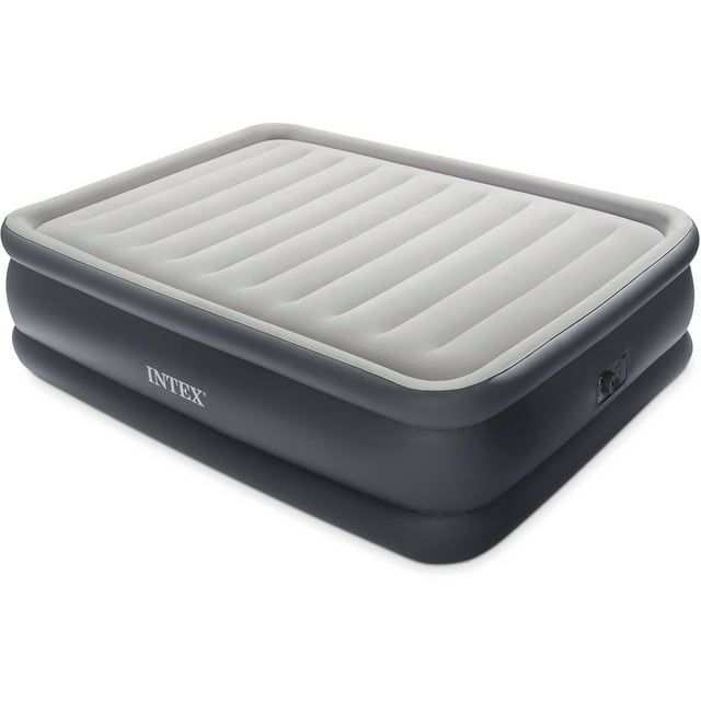 Intex 22" Queen Raised Downy Fiber-Tech Airbed with Built-In Pump