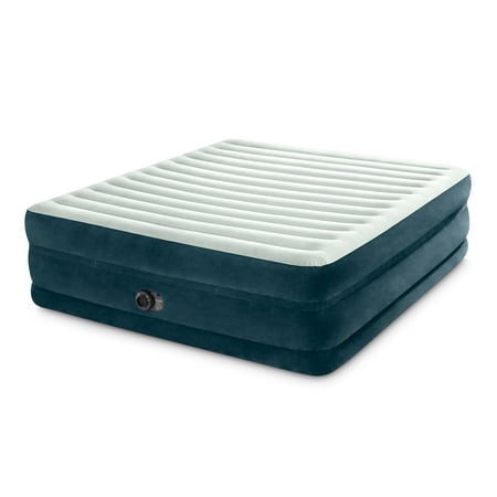 intex 66169wd 24" dream lux pillow-top dura-beam airbed mattress with internal pump, king, green