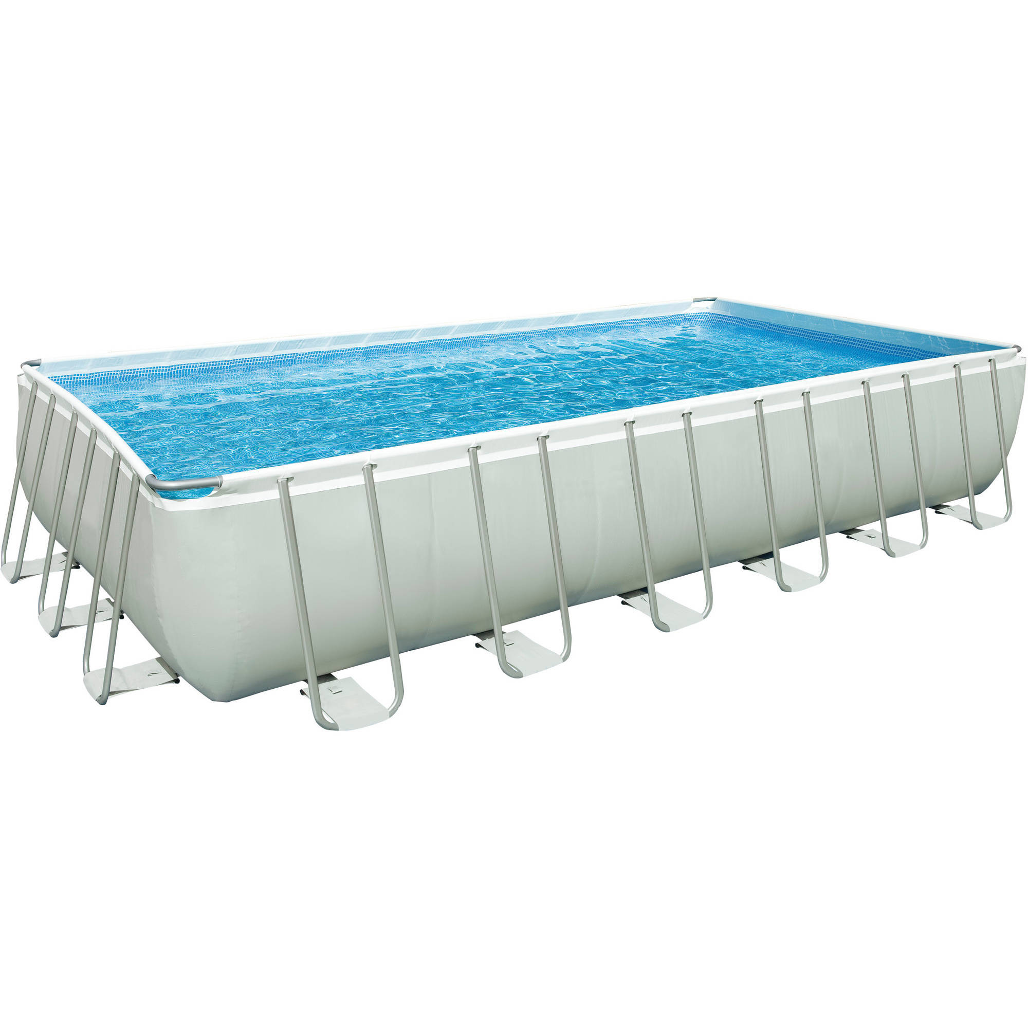 Intex 24' x 12' x 52" Ultra Frame Rectangular Above Ground Swimming Pool with Sand Filter Pump - image 1 of 6