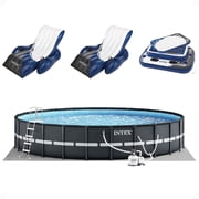 INTEX 24ft x 52in Ultra XTR Above Ground Swimming Pool, Floats 2 Pack, Inflatable Cooler