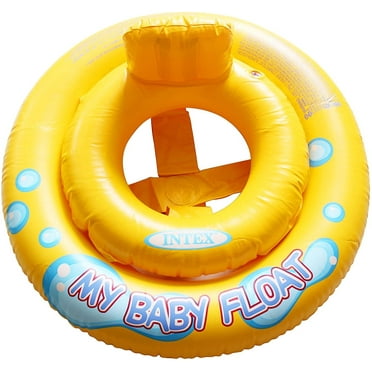 Intex 26.5" My Baby Pool Float 2 Air Chambers, Back Rest, Yellow, Limit 33 lb Ages 1-2